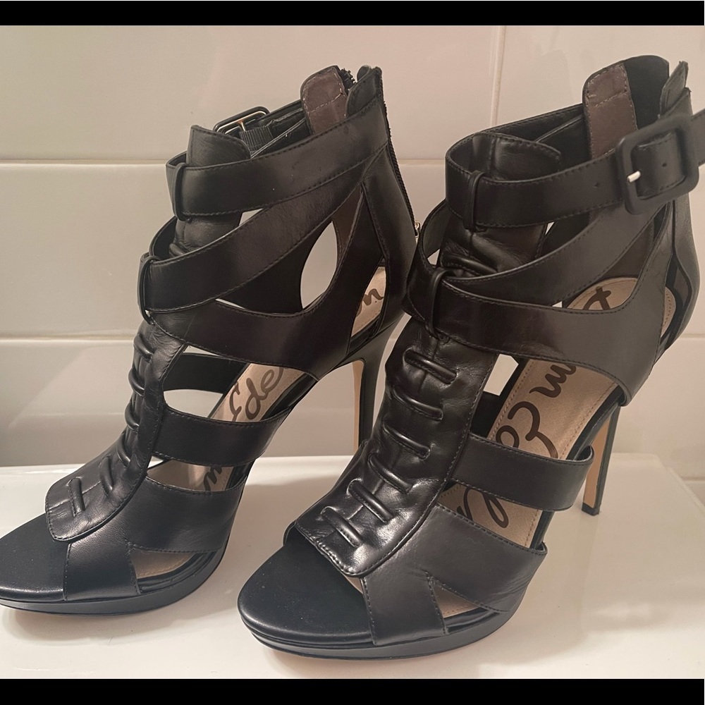 Sam Edelman Leather Cage Booties